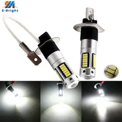 2 шт. 12 В H1 H3 4014 30 SMD 600LM светодиодный свет авто Стайлинг противотуманных фар Дневные ходовые огни источник света для вождения высокой