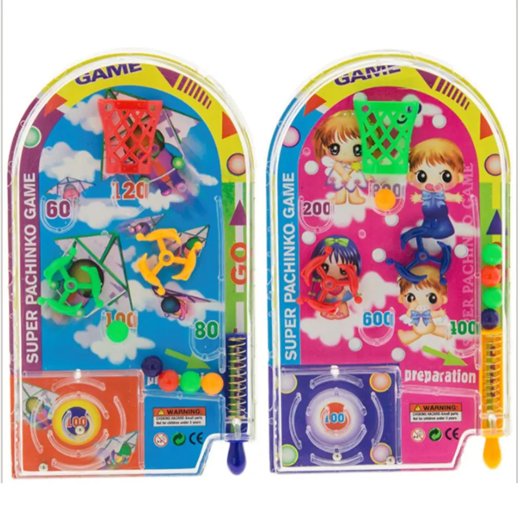 Funny Mini Novelty Space Race Pinball Toy Party Games Pull Back Pinball Machine Sudsball Set For Kids Gifts Toys Random Color