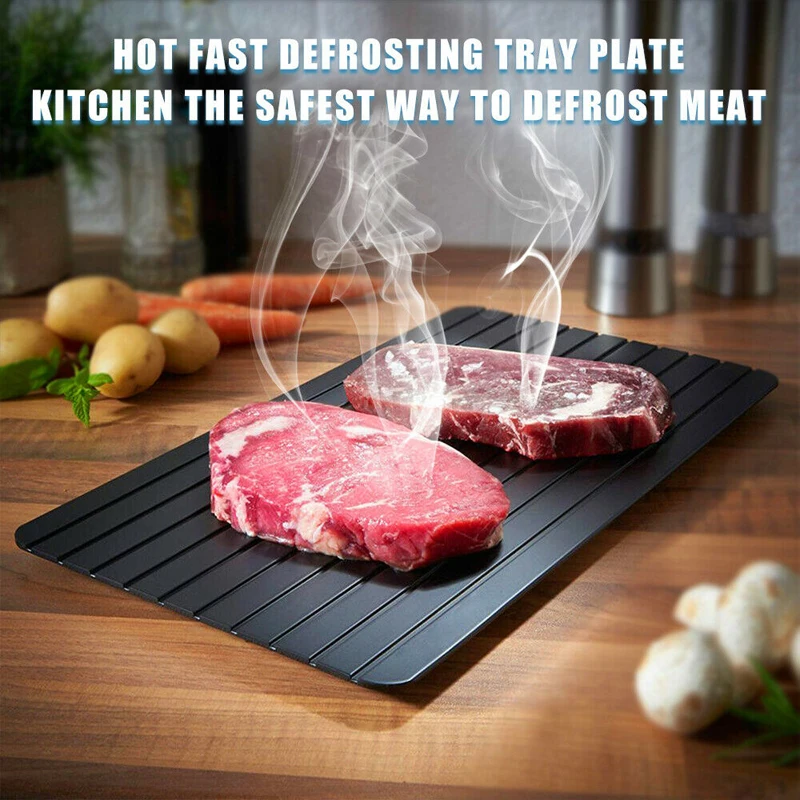 23/29/35cm Fast Defrosting Tray Thaw Frozen Food Meat Fruit Quick  Defrosting Plate Board Defrost Kitchen Gadget Tool With Base - AliExpress