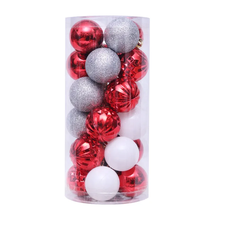 24 шт/100 шт 40 мм Рождественская елка мячики елочные шары подвесное украшение для домашней вечеринки декор - Цвет: 3