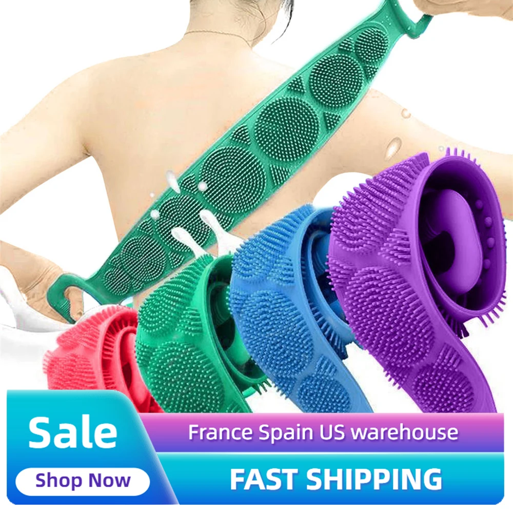 

Magic Silicone Brushes Bath Towels Rubbing Back Mud Peeling Body Massage Shower Extended Scrubber Skin Clean Brushes Bathroom