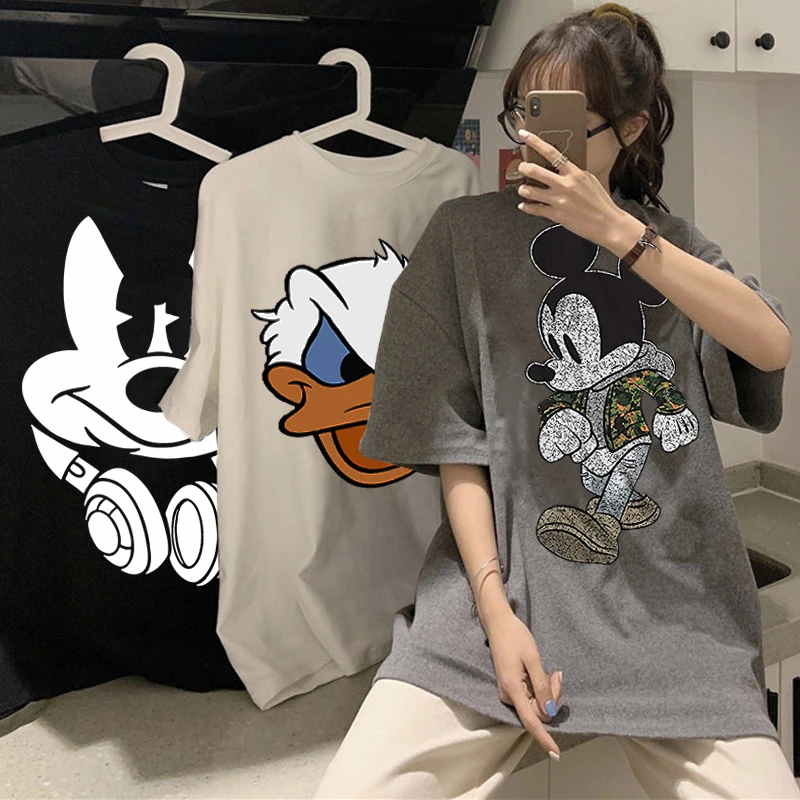 ディズニーかわいいミッキーマウスtシャツ女性トップス女性カジュアルoネック女性韓国スタイル原宿服 Tシャツ Aliexpress ディズニーかわいいミッキーマウスtシャツ女性トップス女性カジュアルoネック女性韓国スタイル原宿服 Tシャツ Aliexpress