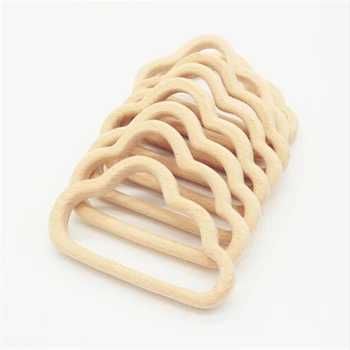 

Baby Wood Teether Natural Beech Cloud Shape Wooden Teether Infant Chew Toys Teething Accessories, Baby Shower Gift