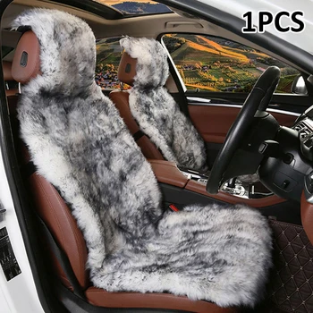 

Natural Plush Car Seat Covers Universal size Long Hair for granta kalina priora bmw toyota Car Accessories For winter