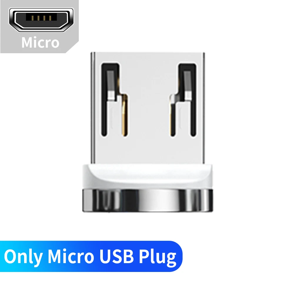 Only Micro Plug Essager Led Магнитный mi cro USB кабель для iPhone 11 XR X samsung Магнитный зарядный кабель type C кабель для Xiaomi mi 9 8 красный mi Note 7 - Цвет: Only Micro Plug