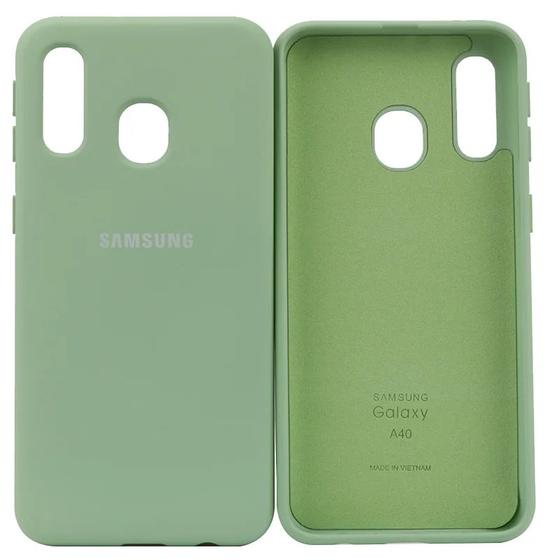 For Samsung A40 Case Liquid Silicone Soft TPU Phone Back Cover Case For Samsung Galaxy a 40 2019 A405 A405F Cover 14 Colour phone card case