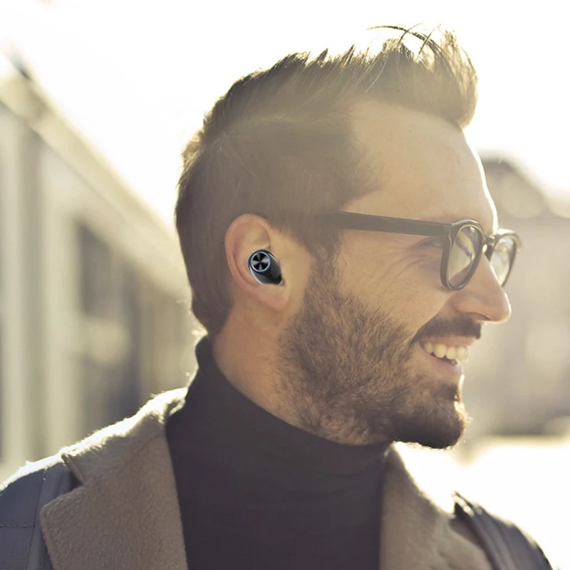 Мини беспроводные наушники Bluetooth гарнитура с шумоподавлением наушники стерео наушники с микрофоном зарядная коробка для IPhone huawei