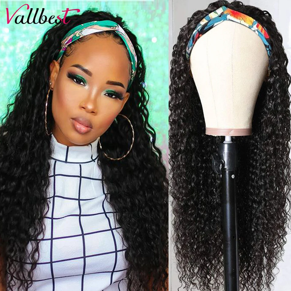 Vallbest Headband Wig Human Hair Wigs For Women Brazilian Water Wave