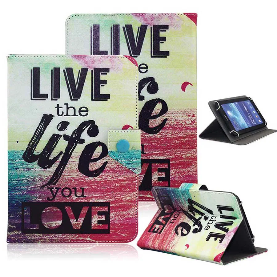 7'' Universal Case for 7 inch Tablet PC Printed Leather Flip Case Stand Cover For iPad mini Amazon Fire HD 7 Samsung Tab A 7 (114)