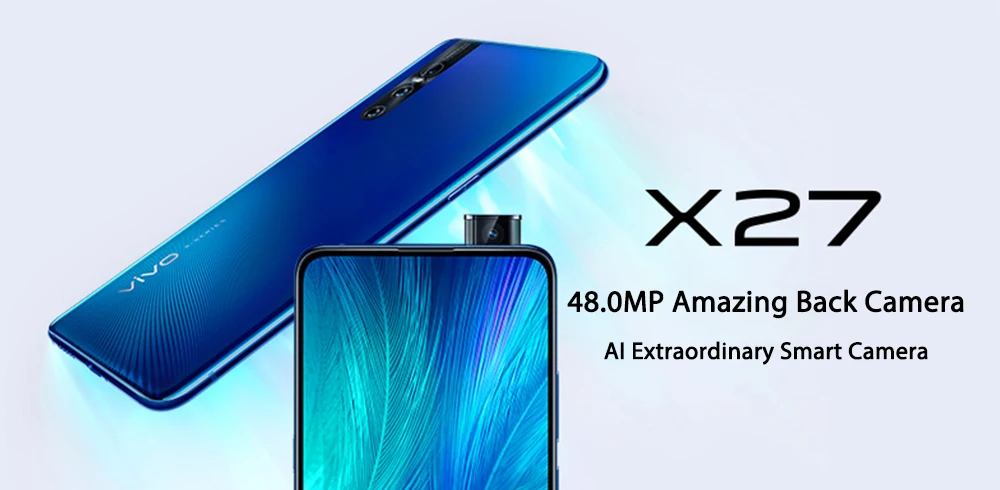 vivo X27, подъемная камера, 128 МП, мобильный телефон, 8 ГБ, 6,39 ГБ, дюймов, полный экран, четыре ядра, 4G, задняя камера, 3 камеры, сотовый телефон