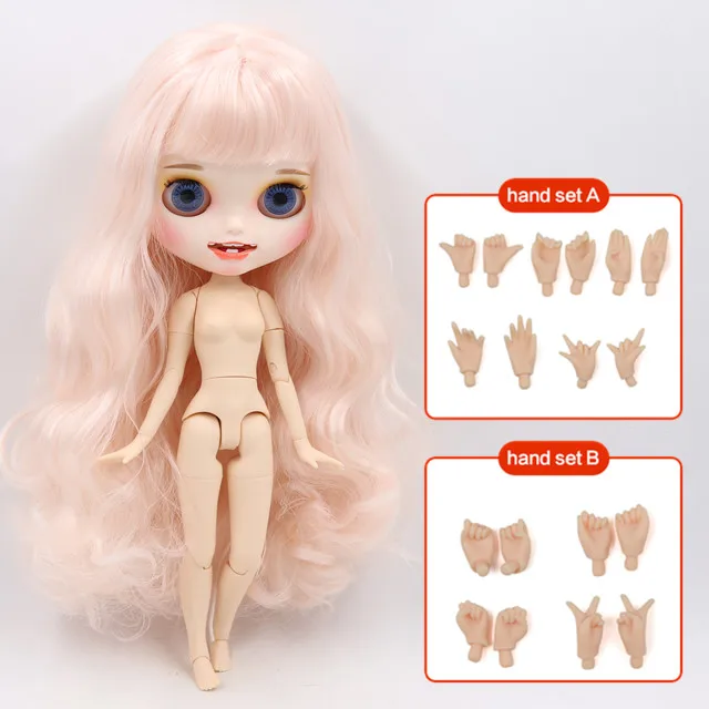 ICY 1/6 Blyth Подгонянная Кукла № BL136/2352 белая кожа и суставное тело с открытым ртом матовое лицо для девочки Подарочная игрушка - Цвет: c