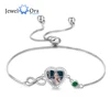 JewelOra Personalized Heart Photo Infinity Bracelet Customized Birthstone Engraved Name Adjustable Chain Bracelets for Women ► Photo 1/6