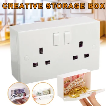 

Hiding Wall Socket Storage Box Electric Plug Secret Safe Toy Items Storage Case S7JN