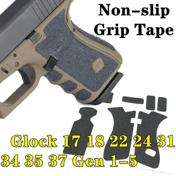 

Rubber Texture Grip Wrap Tape Custom for Gen 1 2 3 4 5 Glock 17 18 24 31 34 35 37 Gun Magwell Adhesive 9mm magazine accessories