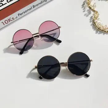 

Fashion Retro Round Clear Lens Sunglasses Lens Alloy Kids Sunglasses Female Eyewear Circle Eye Glasses Women Sun Glasses
