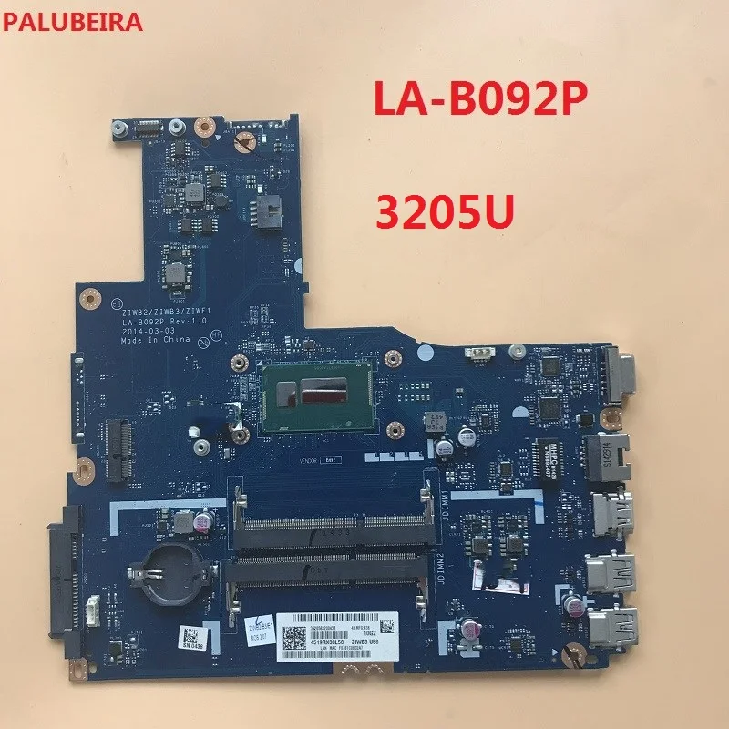 Материнская плата PALUBEIRA для ноутбука LENOVO ZIWB2 ZIWB3 ZIWE1 B50 70 3205U|Материнские платы| |
