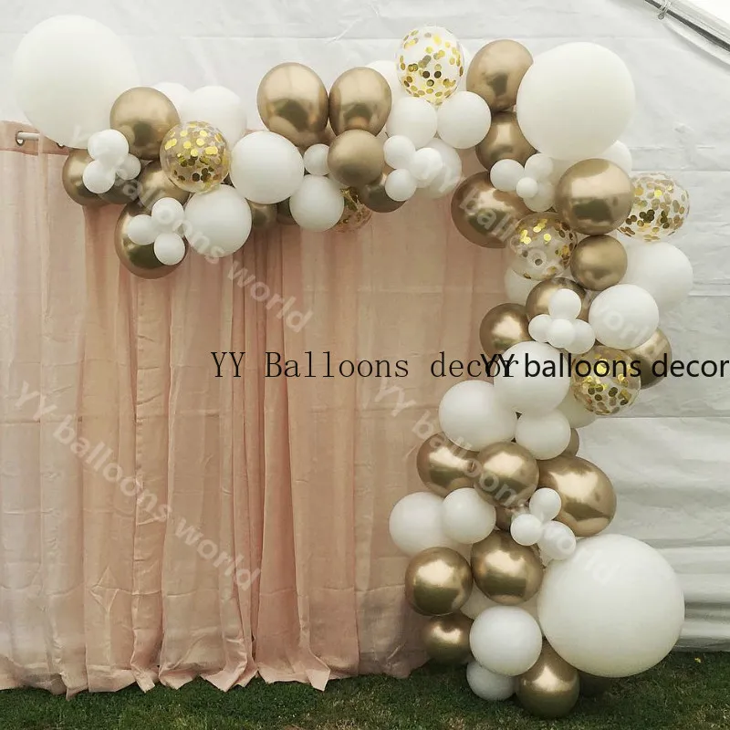 Kit arco ghirlanda palloncino fai da te palloncini coriandoli oro bianco palloncini per feste
