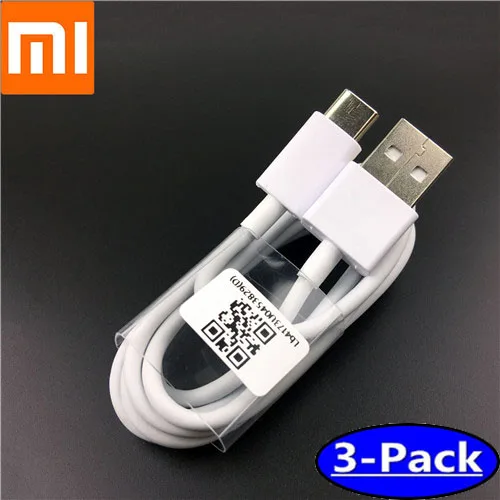 Xiaomi mi 9 usb type c кабель 1 м быстрое зарядное устройство кабель для mi 6 8 9 SE 9T MAX 3 mi X 3 2 2S A1 A2 Red mi note 7 pro k20 pro - Цвет: 3 pack