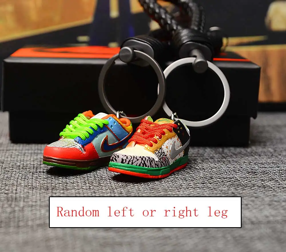 a shoe w rope Дропшиппинг aj1 offwhite Chicago Unc брелок в виде кроссовка Air Jordan 1 3D мини-кроссовки запатентованный спортивный обувной брелок с кроссовком - Цвет: a shoe w rope
