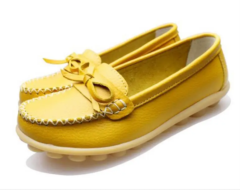 Women Flats Red Genuine Leather shoes female fashion casual comfortable women shoes solid Autumn shoes woman ladies shoes