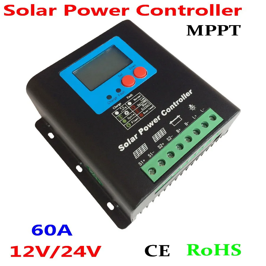 Система солнечных батарей MPPT 60A 70A 80A 90A 100A 12В/24В с ЖК дисплеем|battery charge controller|charge