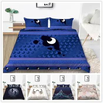 

Cartoon Bedding set Single Double King Size Soft Duvet Cover Set 2/3pcs with cute sheep Irregular pattern of Home Bedclothes