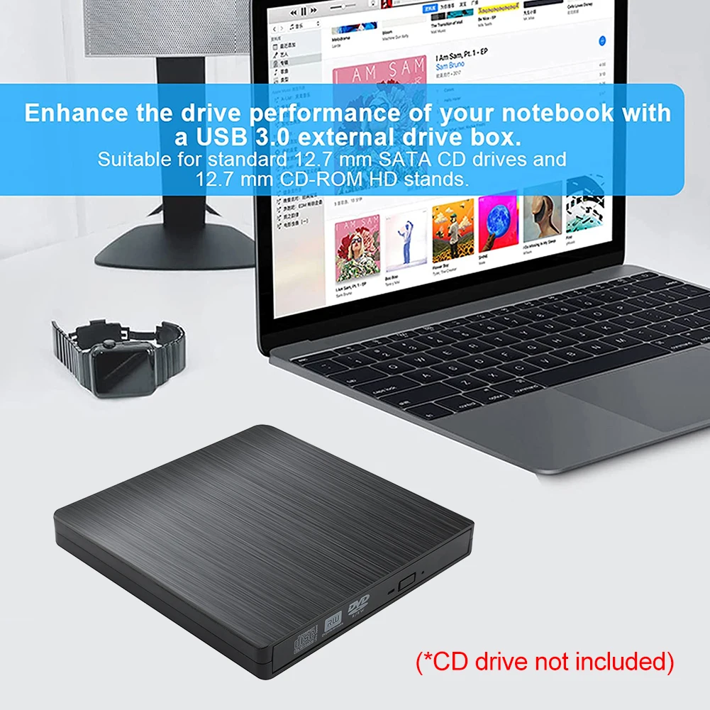 USB 2.0 External DVD Case Player DVD/CD-ROM Case Optical Drive External DVD Drive Optical Drive 5Gbps Player casing hdd external 3.5