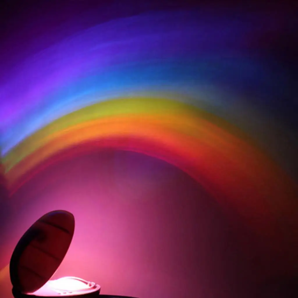 LED Projection Lamp Light Rechargeable Rainbow Colorful Led Night Light Romantic Creative Gift For Children