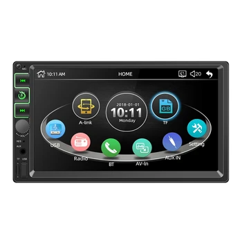 

2 Din Car Radio 7 Inch Player Mp5 Press Screen Bluetooth Multimedia Fm Aux Usb Sd Card HD Player Mp5