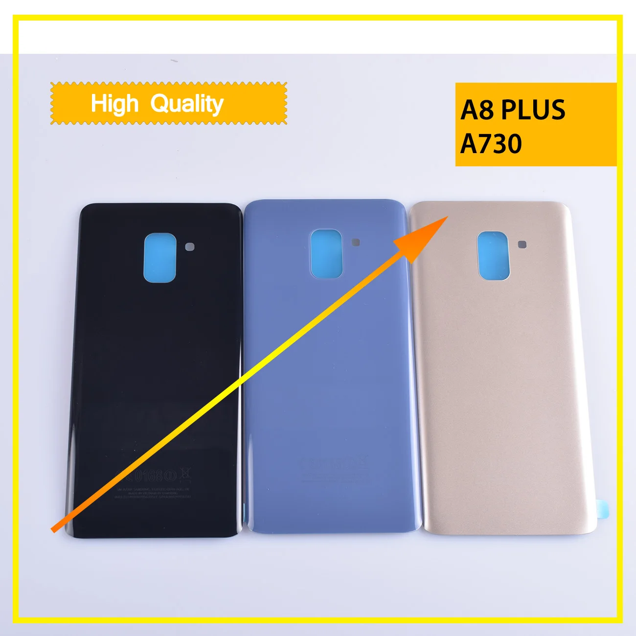 10 шт./лот для Samsung Galaxy A8+ A8 plus A730 A730F A730DS Задняя стеклянная крышка батарейного отсека задняя дверь Корпус Замена