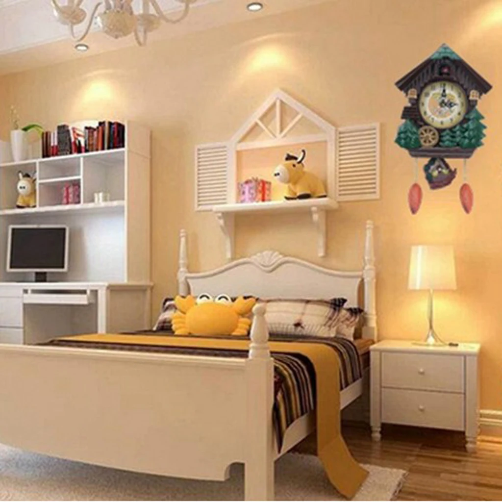 Cuckoo Wall Clock Smart Tell Time Decorative Room Clock for Kids