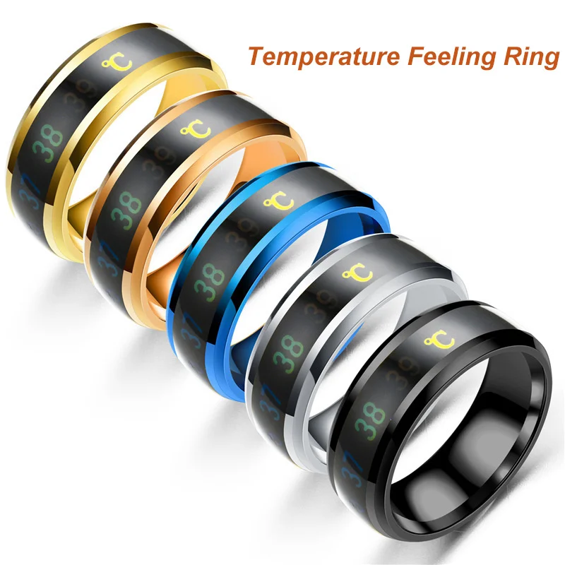 Multifunctional Waterproof Temperature Sense Rings Changing Color