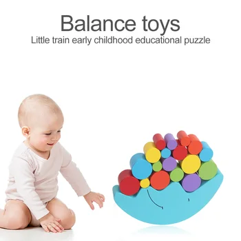 

Baby Colorful Colorful Wooden Building Blocks Stacking Up Square Wood Toy Baby Shape Color Learning Toys for Children