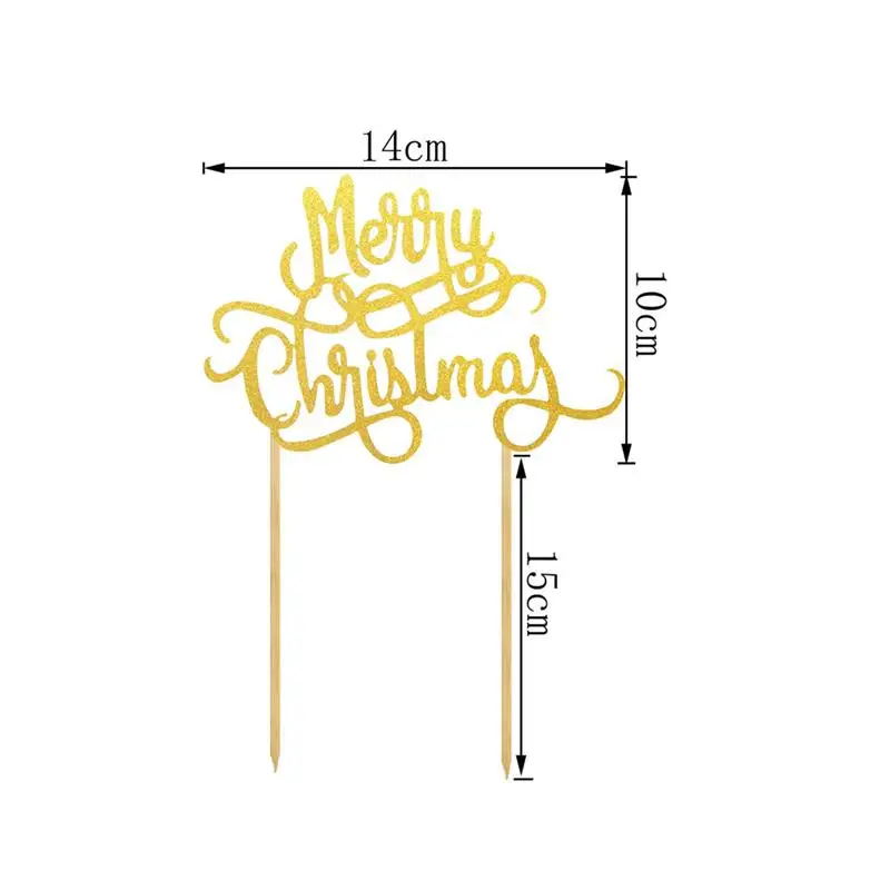 6 шт. Chrtistmas буквенные топперы для торта забавные выбор из бумаги для кексов приспособления для декора вечеринки