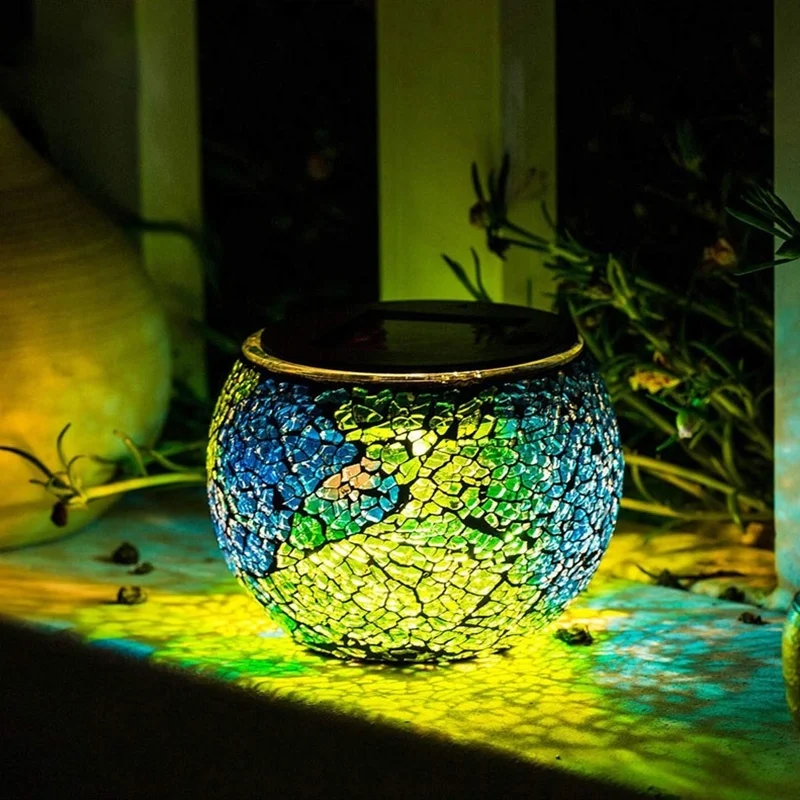 Светодиодная кристаллическая настольная лампа меняющая цвет от солнечной