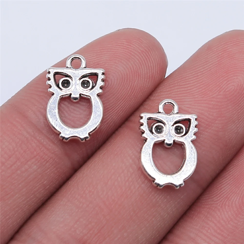 

Wholesale 300pcs/bag 15x10mm Antique Silver Color Owl Charms For Jewelry Making DIY Jewelry Findings