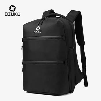 

OZUKO 15.6 inch Laptop Backpacks Anti-thief Backpack for Teenage Male USB Charging Mochila Men Waterproof Casual Travel Bags