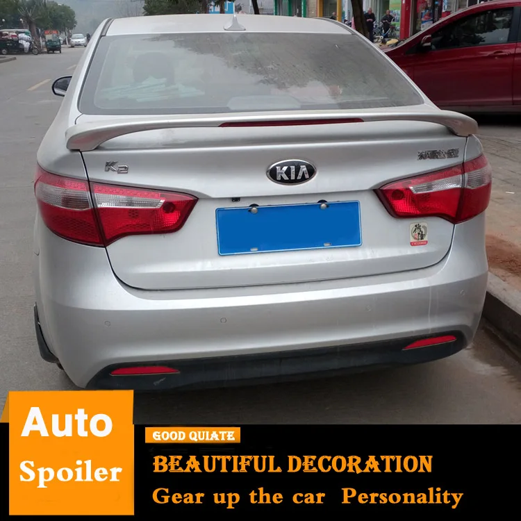 Спойлер для Kia RIO K2 2011 2016 с стоп сигналами спортивный спойлер из ABS материала
