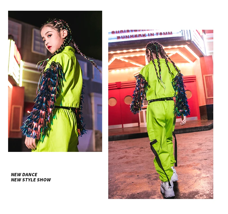 Костюмы для джазовых танцев для девочек; Детский костюм в стиле хип-хоп; комплекты одежды для уличных танцев; Одежда для танцев
