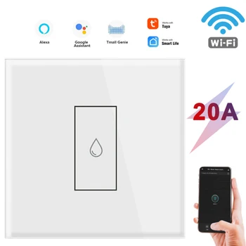 

TUYA 20A Smart Switch Smart Touch Wifi Switch Smart Water Heater Switch Timing Remote Control Work With Google Home,Alexa