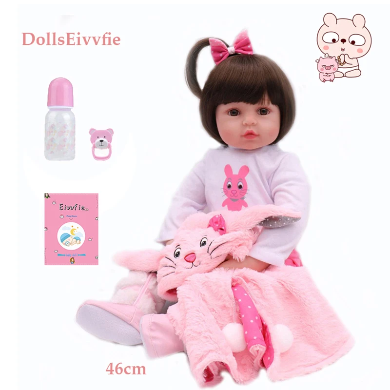 Ceny Bonecas lalki 46CM silikon Reborn Baby realistyczne maluch Reborn Baby Bebes Doll Brinquedos Reborn zabawki na prezenty dla dzieci