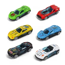 

6Pcs Children Toy Car Racing Alloy Car Inertial Pull Back Car Kids Toy Car Model Toy Car Mini Racing Car 1:64