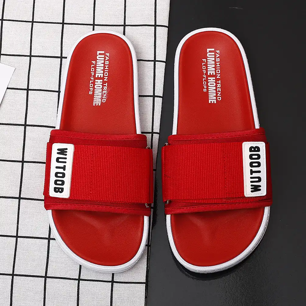 cheap red flip flops