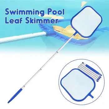 

Pool Leaf Skimmer Net with Aluminium Telescopic Pole Fishing Pond Skimmer Leaf Garbage Home Outdoor Swimming Pool Cleaning Tool