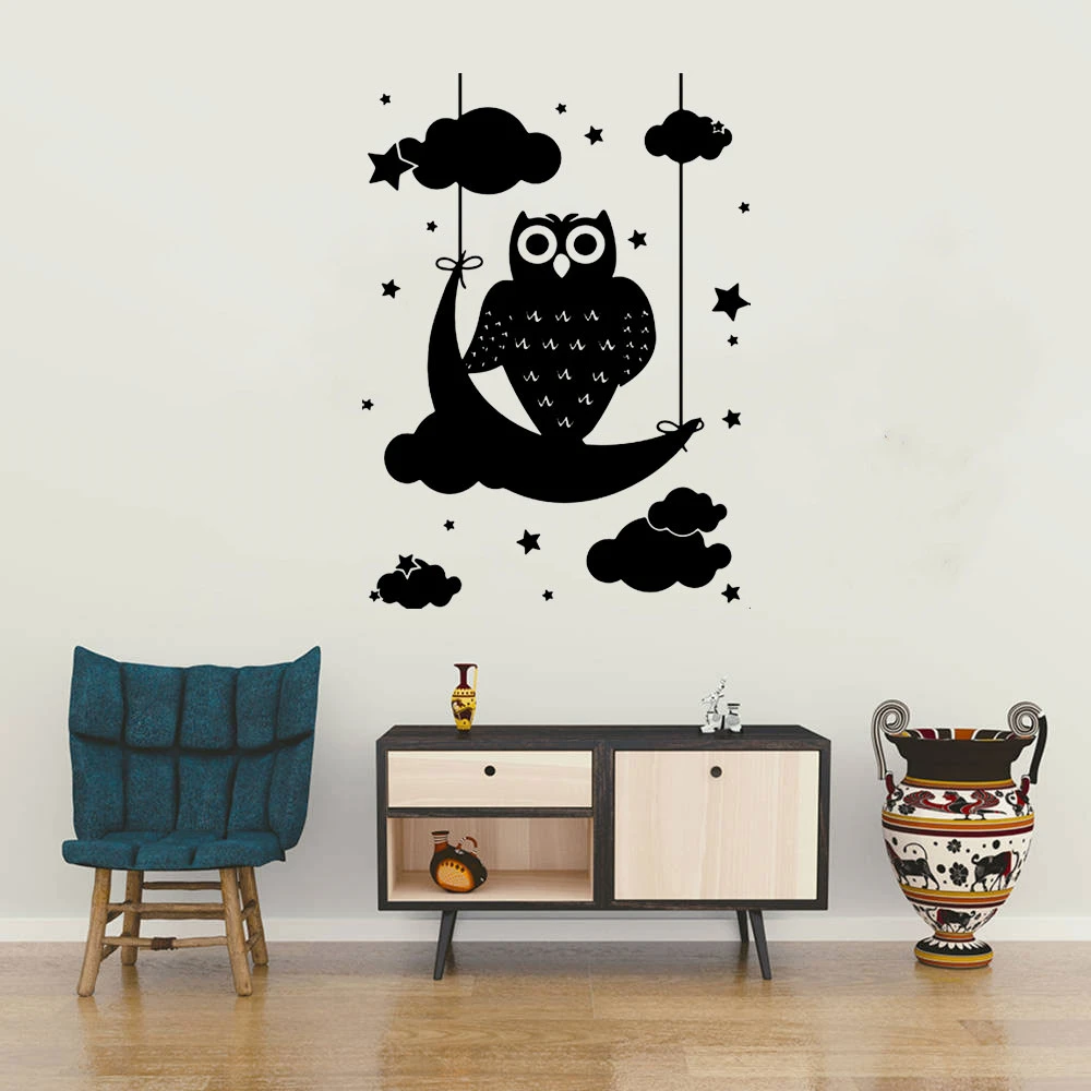 Wall / Furniture Clear Sticker Simply Cut & Stick Children's Room Owl