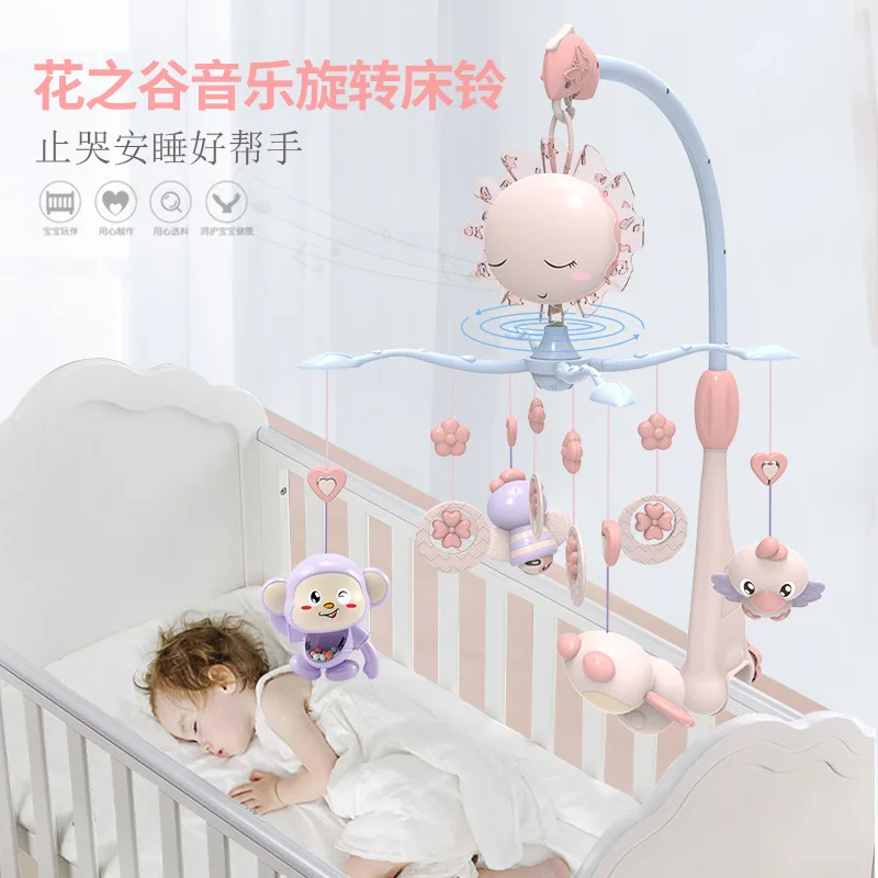 

Newborn Crib Bell 0-1 Years 3-6-9-12 Months Boys and Girls Toys Music Rotating Bed Bell Puzzle Rattle Comfort Fitness Bed Bell
