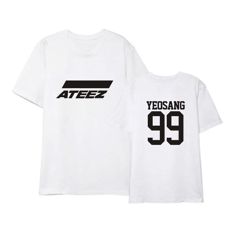 Kpop/футболки с альбомами в стиле хип-хоп; Повседневная Свободная одежда; футболка; топы с короткими рукавами; футболка; DX1074 - Цвет: White-YEOSANG