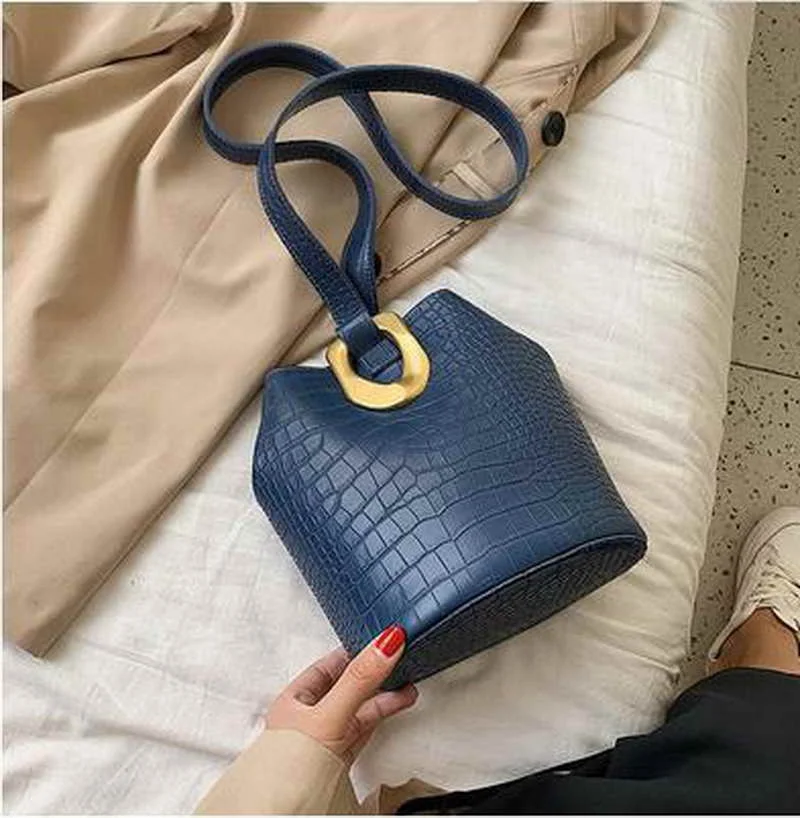 blue Mododiino, женская сумка через плечо из искусственной кожи, сумка через плечо с узором «крокодиловая кожа», женская сумка, роскошные сумки и кошельки DNV1256 - Цвет: blue