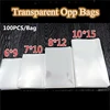 100pcs 10X15CM Transparent Cellophane Bag Opp Plastic Bags for Candy Lollipop Cookie Baking Packaging Wedding Party Gifts Favors 1