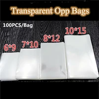 100pcs 10X15CM Transparent Cellophane Bag Opp Plastic Bags for Candy Lollipop Cookie Baking Packaging Wedding Party Gifts Favors 1